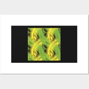 Tropical leaves. Seamless pattern Posters and Art